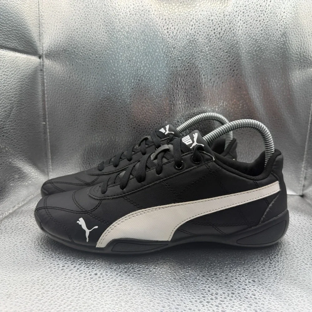 Size 6 Puma Tune Cat‎ 3 Black White Kids Jogging Sneakers Soccer 361208-02